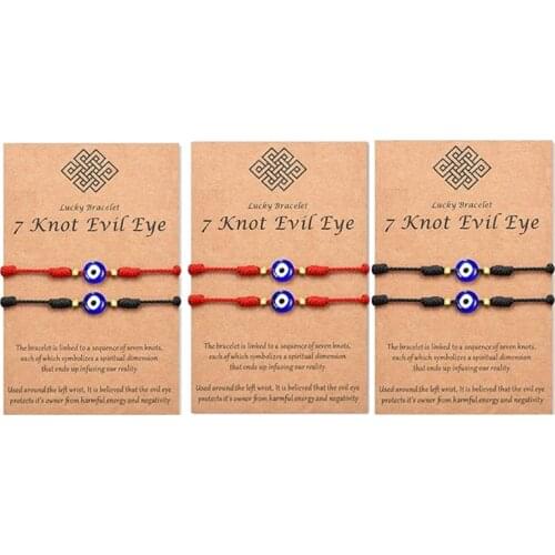 2 Pieces Rope Eye Bracelet for Women Men Teen Girls Lover Friend Adjustables Family Gifts for Teens Little Girls Boys