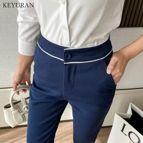Pencil Pants Women Trousers 2021 Autumn New Ankle-length Pantalon Femme High Waist Slim Stretchy Pantalones Mujer Woman Pants