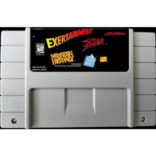 16Bit Games ** Exertainment Mountain Bike Rally + Speed Racer ( USA version!! )