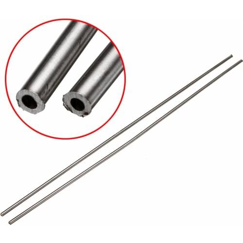 2pcs Sliver 304 Stainless Steel Capillary Tube Tubing OD 5mm ID 3mm Length 500mm