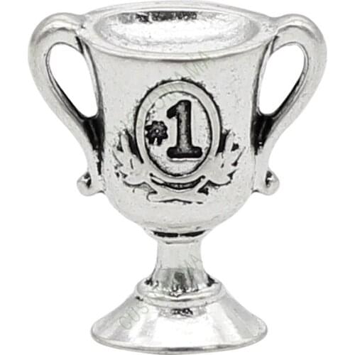 40pcs-Antique Silver Trophy Charms Pendants 20x17mm