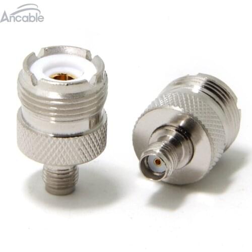 Ancable UHF Female SO-239 to SMA Female Jack (Pack of 2) RF Coaxial Coax Antenna Adapter Connector