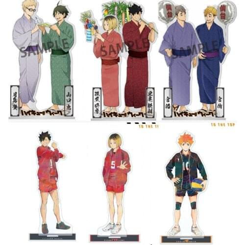 Anime Haikyuu!! Hinata Shoyo Tobio Kageyama Kei Tsukishi Acrylic Figure Stand Display Model Desktop Decor Collections Xmas Gift