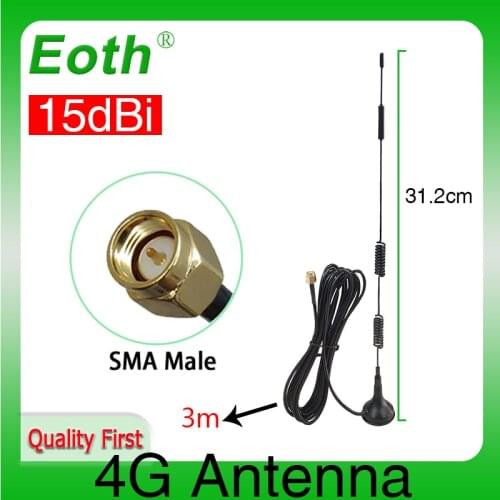 Eoth 1 2pcs 4G WiFi Antenne IOT Booster 15dBi 1880-2635MHz high-gain signal 4GHz WLAN Cellular modem WiFi Booster Signal Antenne