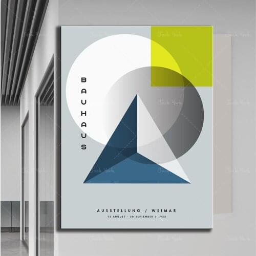 Bauhaus Exhibition Poster Geometric Abstract Good Design Poster, Helvetica, Typographic, Product Design, Modern Art, Print