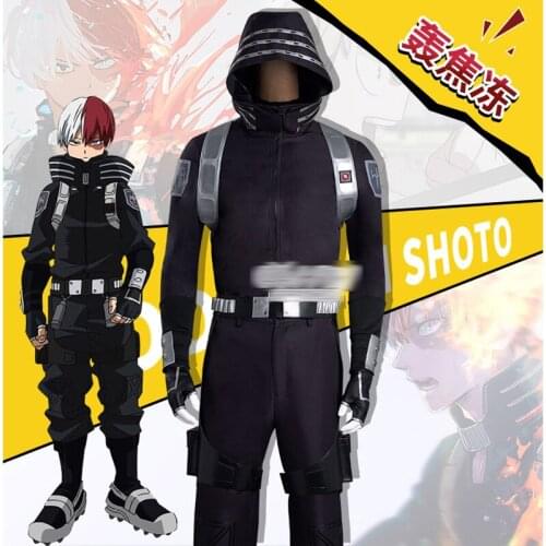Todoroki Shoto Battle Cosplay Anime My Hero Academia World Hero Mission Battle costume outfit C