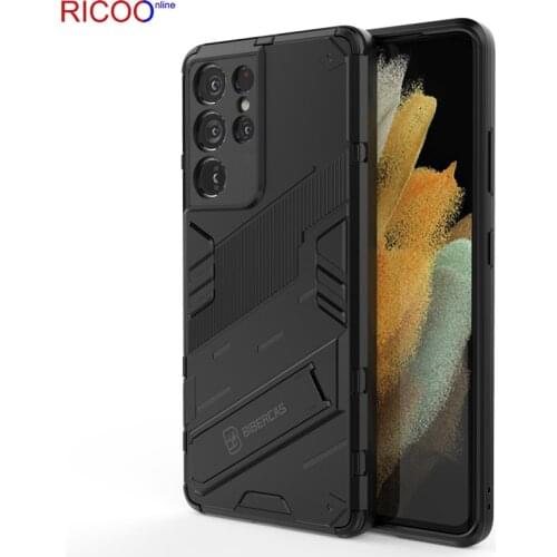 Armor Bumper Shockproof Stand Phone Case For Samsung Galaxy M31 S21 Plus Ultra Camera Lens Protection Hard Pc Cover