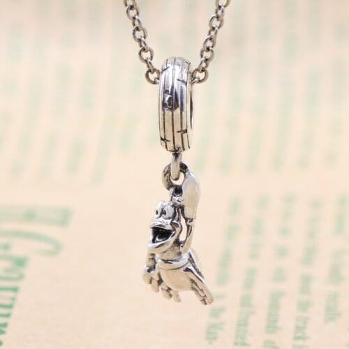 S925 Sterling Silver The Little Mermaid Sebastian Silver Charm Beads Fit Original Charms Necklace