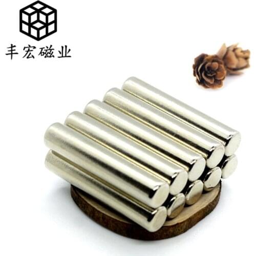 D6 * 25 long bar iron absorbing stone NdFeB strong magnet 6*25 magnetic column round magnetic core toy magnet