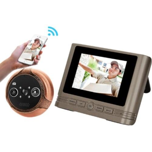 3.2 Inch APP Remote Control WIFI Doorbell Motion Detection Peephole Viewer