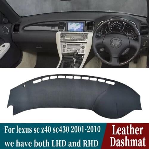 Leather Dashmat Dashboard Cover Pad Dash Mat custom Carpet Car-styling Accessorie For Lexus SC 430 SC430 G2 Z40 2001 -2010 RHD