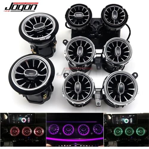 64color Atmosphere Light Ambient Lamp For Benz E Class W213 2017-2019 2020 Front Dashboard AC Air Condition Air Vent Outlet Trim