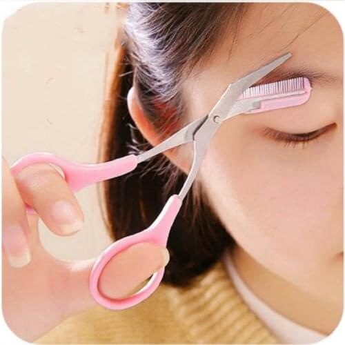 Eyebrow Trimmer Scissors With Comb Remover Makeup Tools Hair Removal Grooming Shaping Shaver Trimmer Eyelash Hair Clips