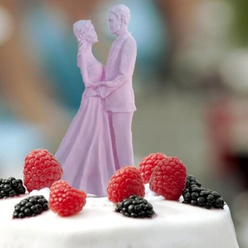 Sweet Couple Silicone Mold Dessert Chocolate Making Mold DIY Mold Valentines Day Gift Couple Anniversary Gift