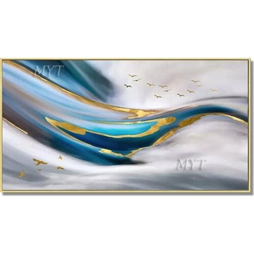 Seascape Abstract Oil Painting Wall Art Home Decor Picture Modern Hand Painted Oil Painting On Canvas Wedding Decoration Unframe