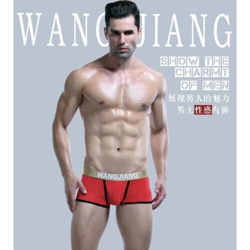 WJ bullet separation mens underwear pants silk underwear sexy low rise young men boxer personality wj 5008 pj