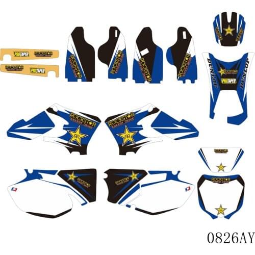 Full Graphics Decals Stickers Motorcycle Background Custom Number Name 3M Matte For YAMAHA WR250F WR450F WRF 250 450 2005 2006