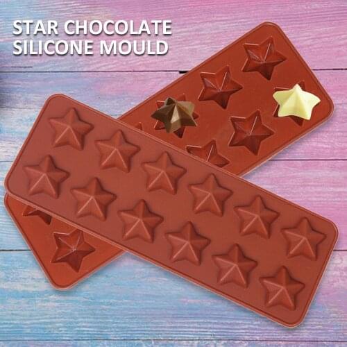 New 1Pc Star Hard Candies Chocolate Silicone Mould Candy Cake Wax Melt Baking Mold DIY Craft Make Childrens Snacks
