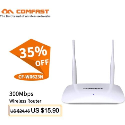 New Comfast 300Mbps Wireless WiFi Router 2.4Ghz Home Network Access Point wi fi Router with 2*5dBi antennas 1WAN+3LAN RJ45 Ports