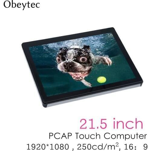OBT215K-RK3288 21.5" 2G/3G/4G capacitive multi touchscreen PC with wifi, 1920*1080, 250nits, 10 points, support customize