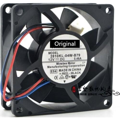Original 100% working 2810KL-04W-B79 7025 7cm 70X70X25MM DC 12V 0.46A Server Inverter PC Case Cooling fan