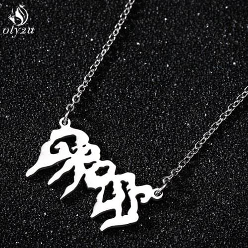 Punk Irregular Words Gross Letter Necklace Women Hip Hop DANGER Angel Babygirl Necklaces Ins Fashion Unisex Jewelry Charms New