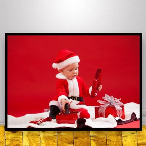 Poster Modern Nordic Super Cute Christmas Baby Mom and Dad Favorite Childrens Room Wall Art Canvas Painting Home Decoration