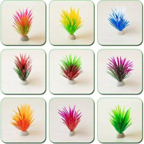 1pc Plastic Simulation Water Plants Aquarium Landscaping Plants Grass Fish Tank Simulation Fake Water Plants Ornament Decoration