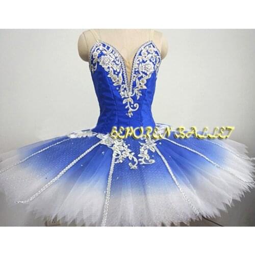 Blue Bird Tutu Professional Ballet Tutus,Sleeping Beauty Pancake Ballet Dress Woman Girls Classical Ballet Stage Costume