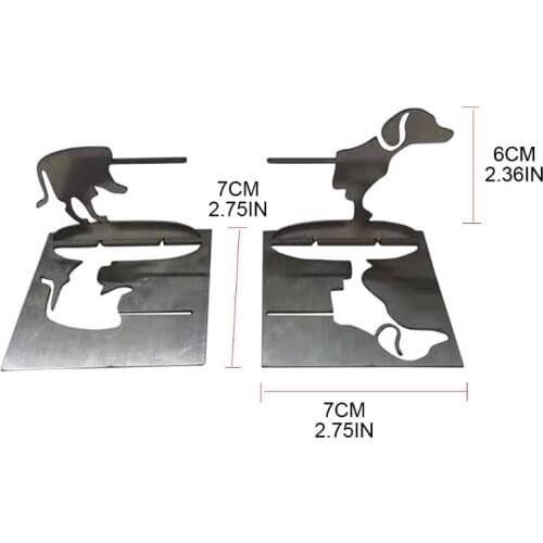 R2JC Puppy Hot Dog BBQ Grill Stand Stainless Steel Holder Grill Rack Indoor Outdoor