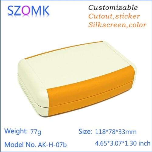 Handheld electronic box plastic szomk control enclosure (2 pcs) 118*78*33mm electronics equipment case abs plastic enclosures