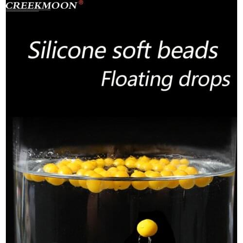 100pcs TPR Fishing Floating Bobbers Soft Lure Corn Flavor Beads Semi-Floating Buoyancy Ball Drift Balls Strike Indicator