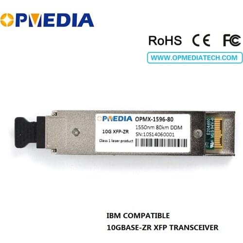 IBM compatible 10G 1550nm 80km XFP transceiver,10GBASE-ZR optical module DDM funcion,dual LC connector module,low price