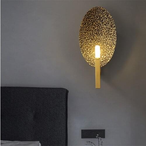 Modern minimalist brass Hot bend wall lamps luxury LED living room bedroom study background aisle decor sconces lights fixtures