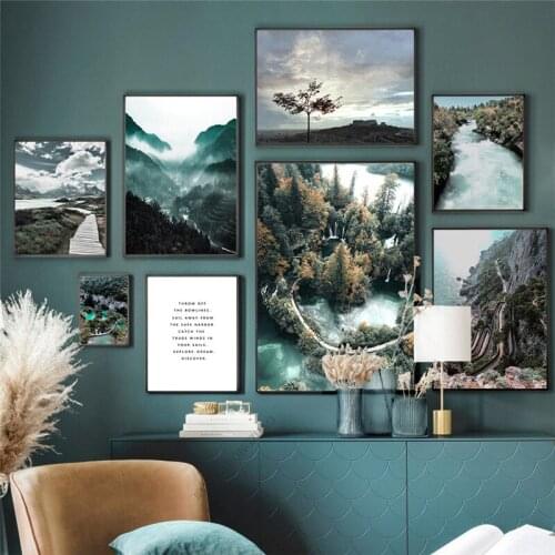 Modern Landscape Poster Home Wall Art Decor Canvas Print Nature Scenery Picture Home Decor Nordic Painting for Dormitory Design