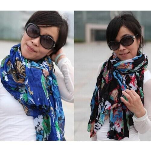 Girl women voile butterflty Scarf Scarves Stole Neckerchief FACTORY CLEARANCE SALE 170*90cm 11pcs/lot #3981