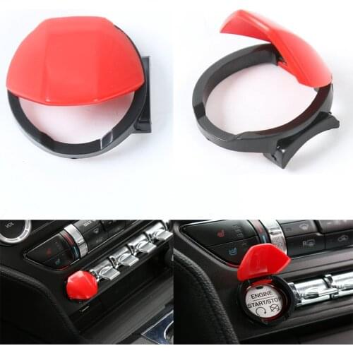 YAQUICKA Fit For Ford Mustang 2015 2016 2017 Car Engine Start Stop Adjust Switch Button Cover Cap Car-covers Car Accessories ABS