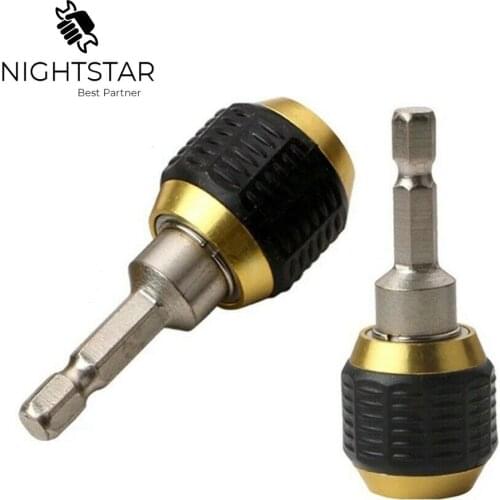 1Pcs Drill Chuck 1/4 Hex Shank Quick Change Connector 60mm Electric Drill Easy Locking Connecting Rod