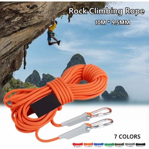 10m Outdoor Climbing Cord Camping Rope Survival Hiking Paracord Clothesline with Hooks