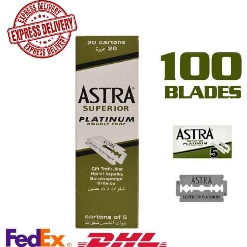 100 Pcs Astra Superior Platinum Double Edge Safety Razor Blades Shaving Razor Blade Fast Delivery