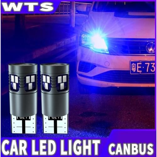 2pcs light bulbs for cars W5W T10 Led Canbus 18 SMD Car Interior Light Bulb 194 168 Led Auto LED signal light no error DC12V-24V