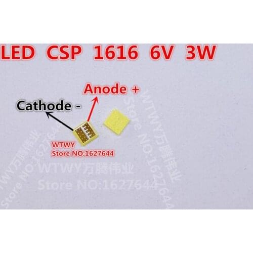 300PCS For LG LED LCD Backlight TV Application LED Backlight 3W 6V CSP 1616 Cool white TV Application