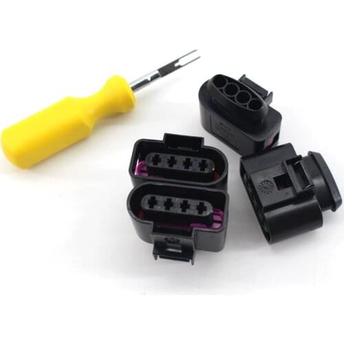 4*Ignition Coil Connector Repair Kit Harness Plug Wiring for Audi VW 4B0973724