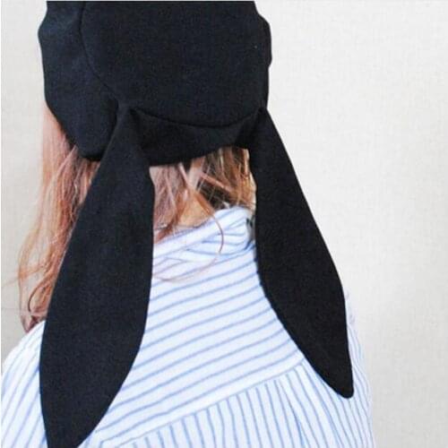 5pcs/lot! Cute Long Rabbit Ears Painter Cap Bunny Casual Black Hat new