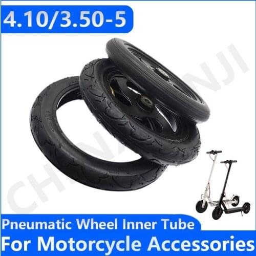 8x1 1/4 Inner Outer Tire with Alloy Hub 8 Inch Inner and Outer Tyre for Kickscooter Shock Absorption Scooter Accessories