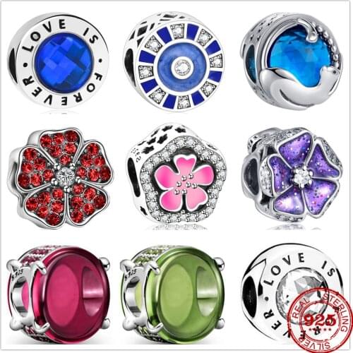 New Original 925 Silver Bracelets Accessories Charm Bead fit Pandora charms silver 925 beads Bracelet for women DIY Jewelry Gift