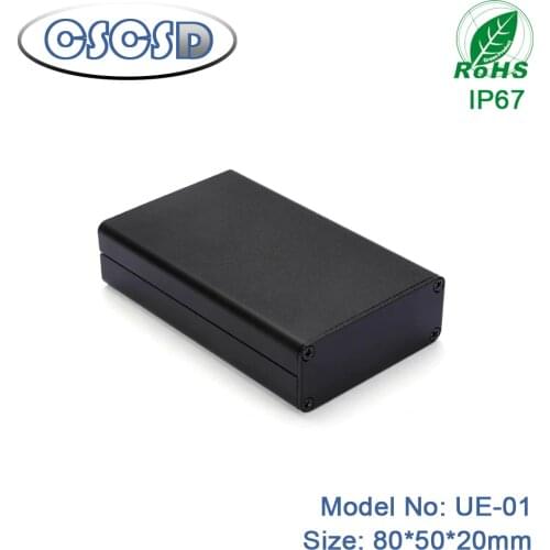 Black/White Extruded Aluminum wall mounted Enclosure PCB Instrument Box DIY Electronic Project Case by CSCSD 1pcs/lot 80*50*20mm