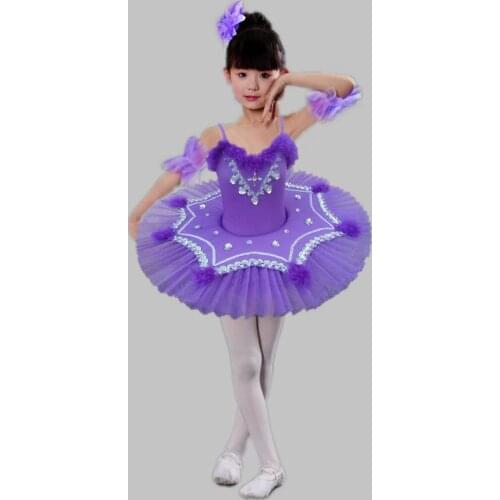 Children Ballet Tutu Dance Dress Professional Ballet Dancewear Dress For Girl White Feather Swan Lake dance Clothing Princess 89