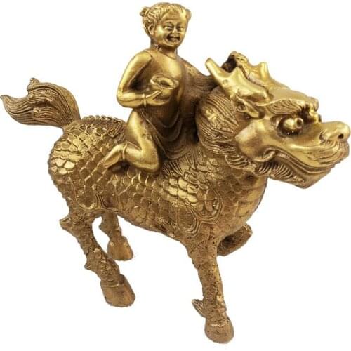 Long Yi copper kylin Songzi ornaments Home Furnishing jewelry ornaments crafts 1070055