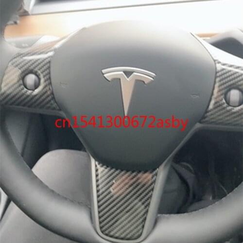For Tesla model3/Y Steering wheel button modified decorative frame car interior sticker sequins